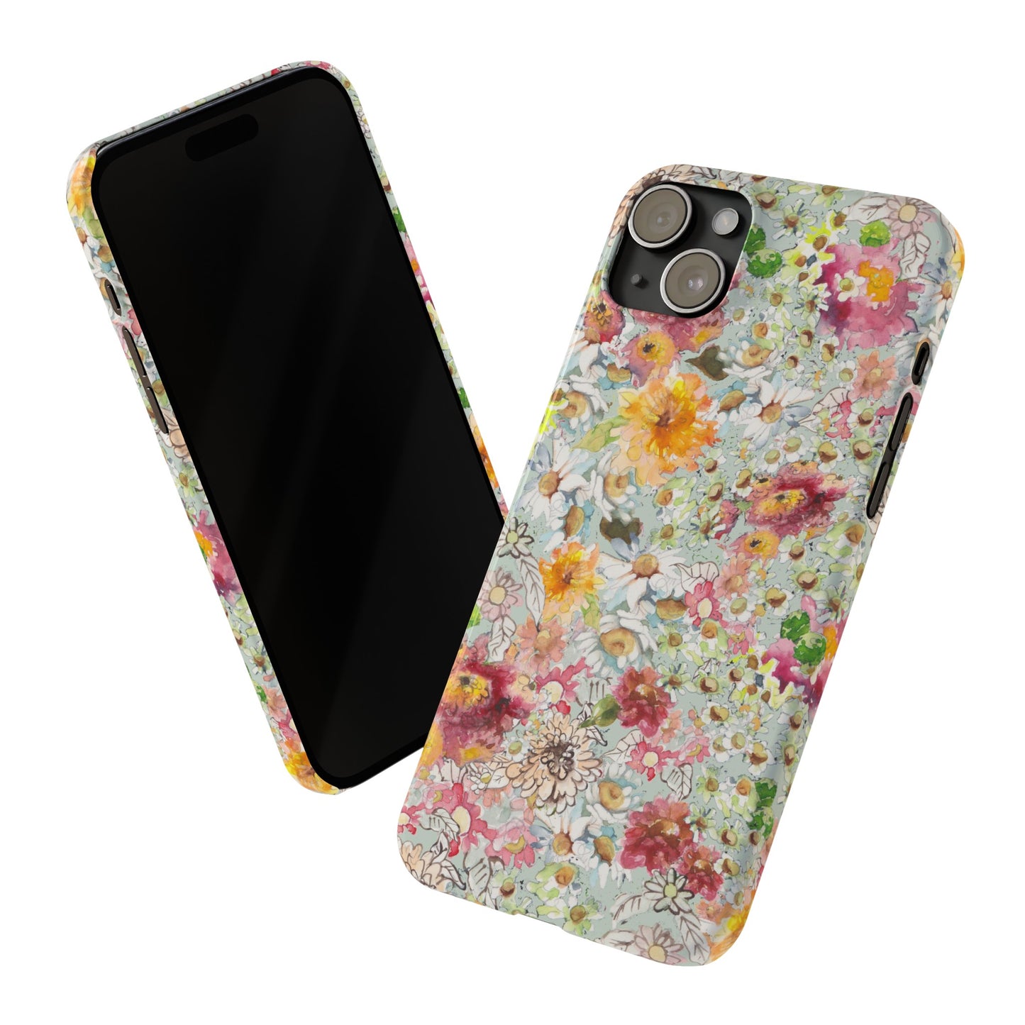 Farmhouse Floral Slim Phone Cases for iPhone