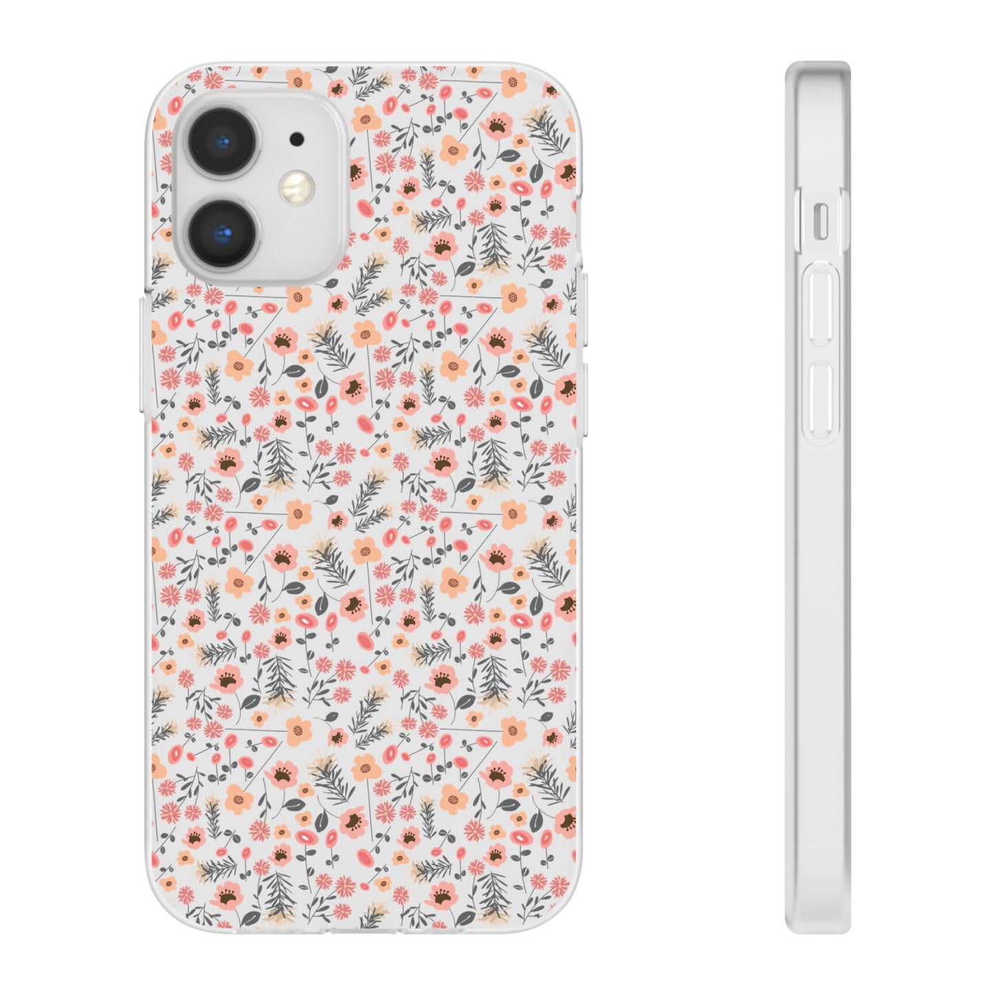 Peach Wildflowers Flexi Cases for iPhone