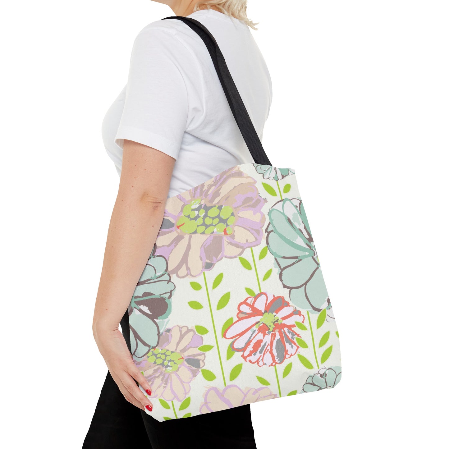 Soft Watercolor Floral Tote Bag