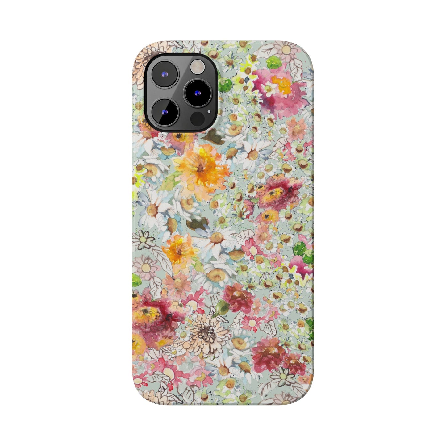 Farmhouse Floral Slim Phone Cases for iPhone