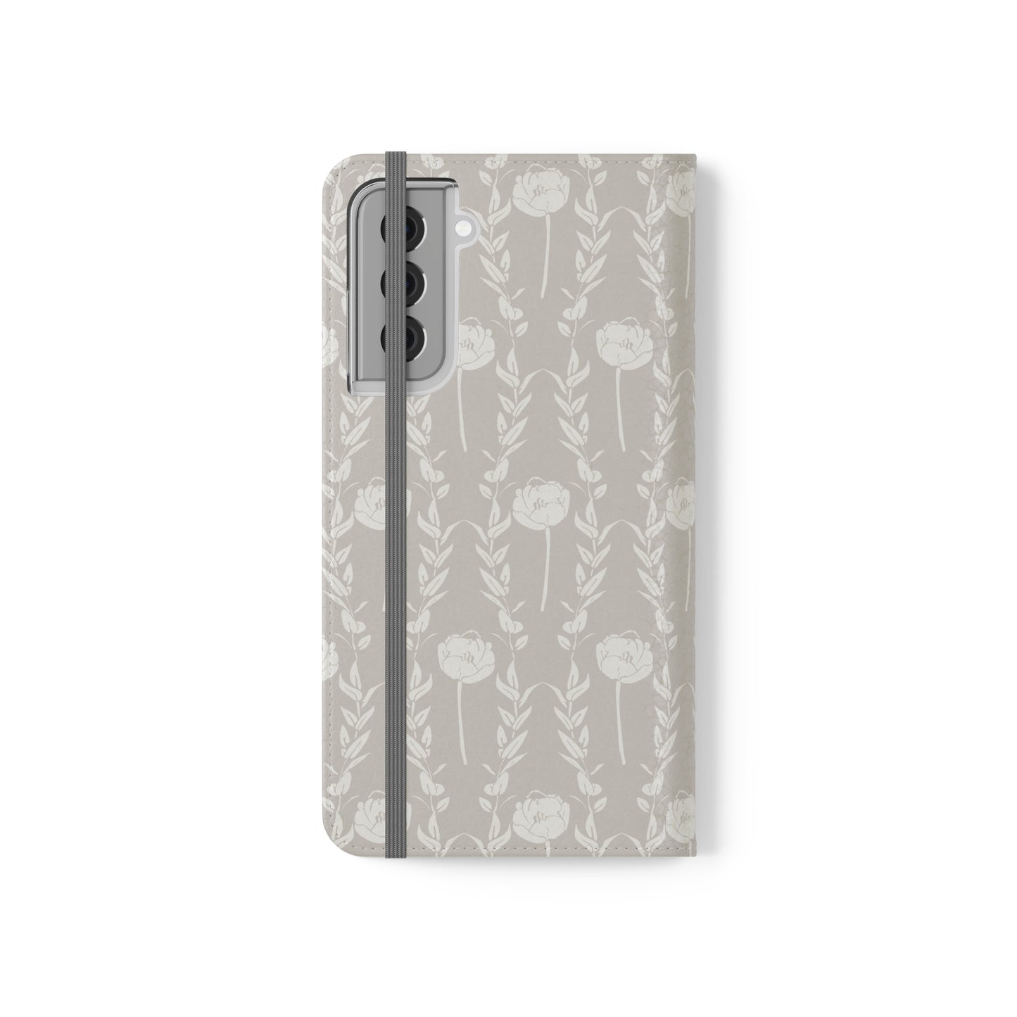 New Nouveau in Gray (Tulips) Flip Cases for Samsung