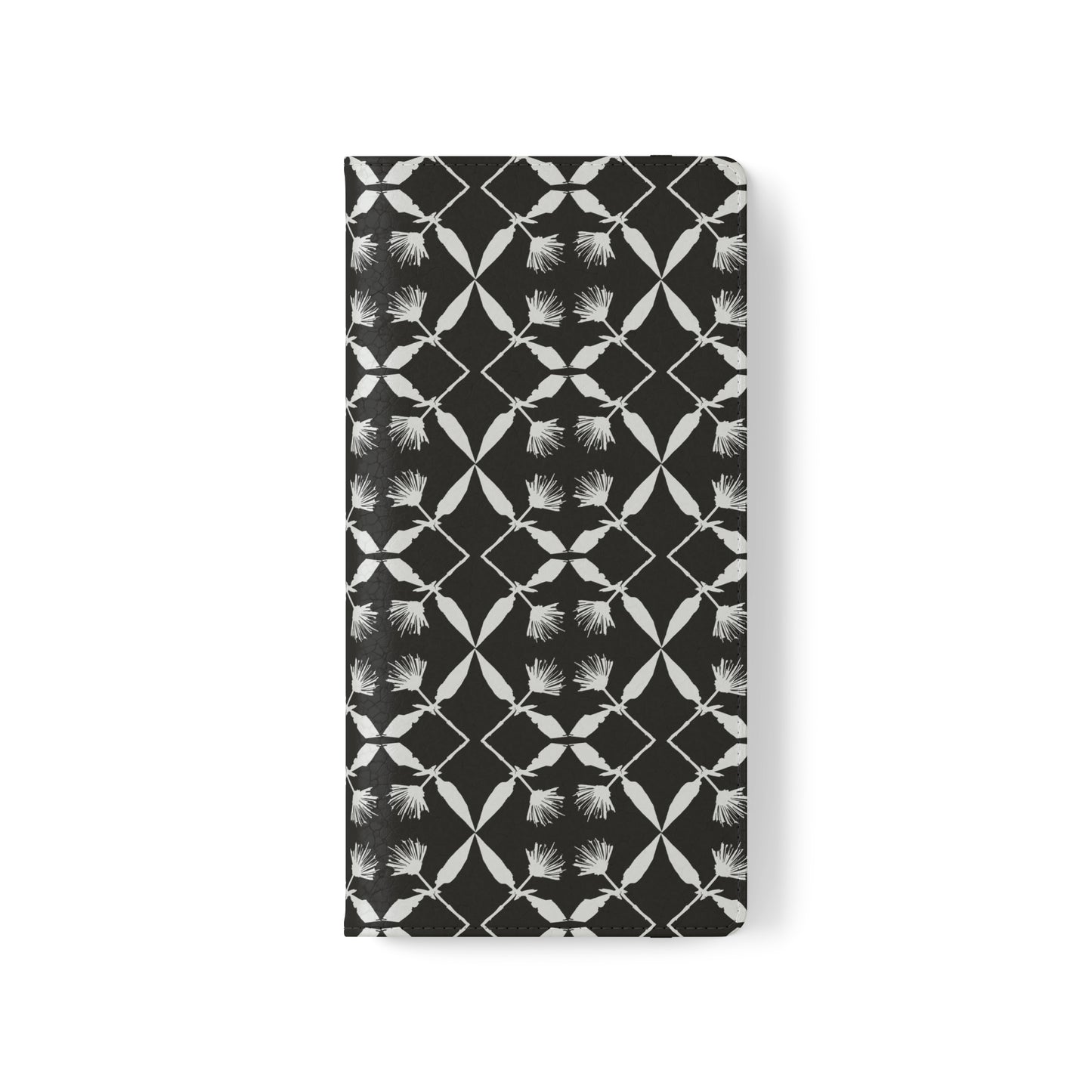 Black and White Floral Flip Cases for Samsung