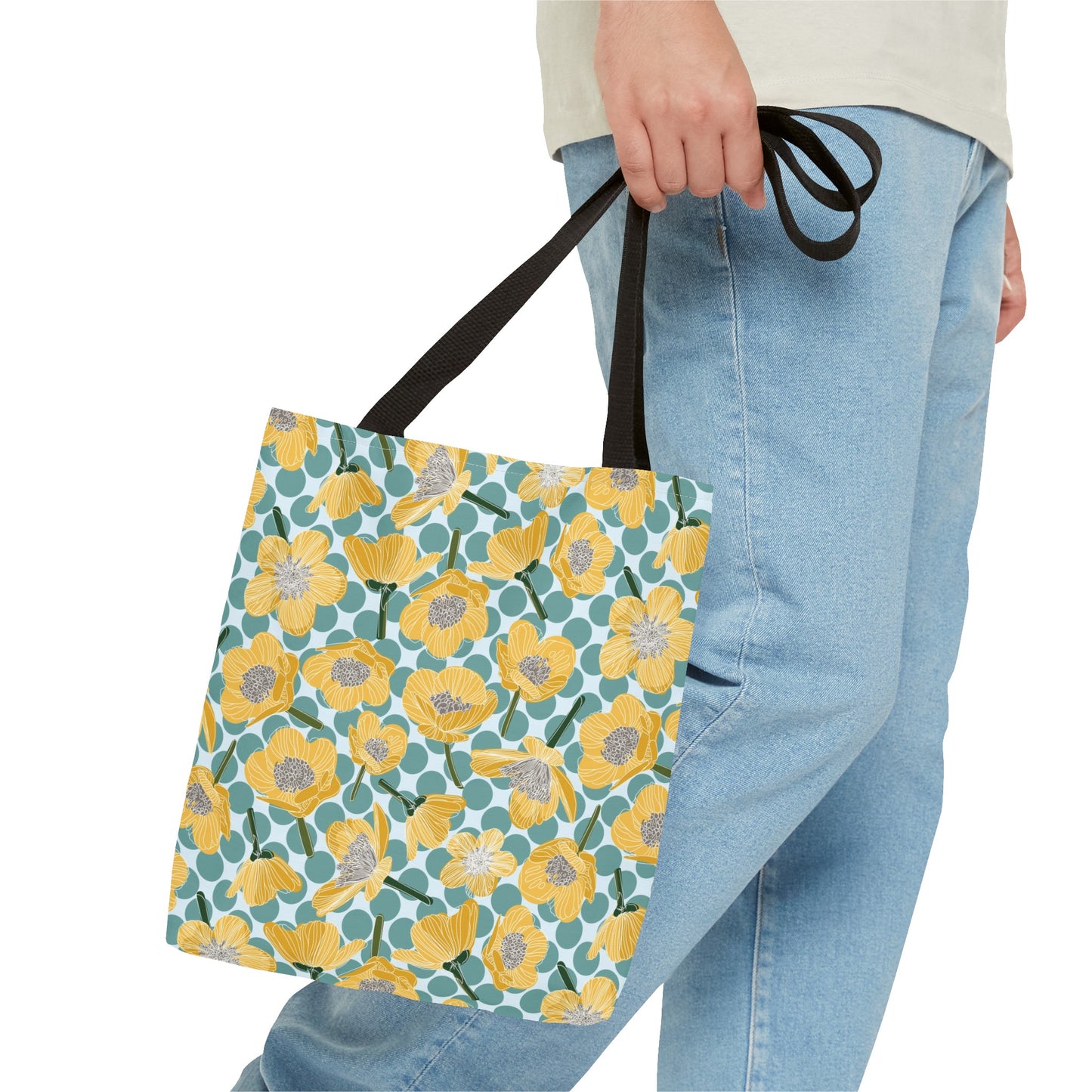 Buttercups and Polka Dots Tote Bag