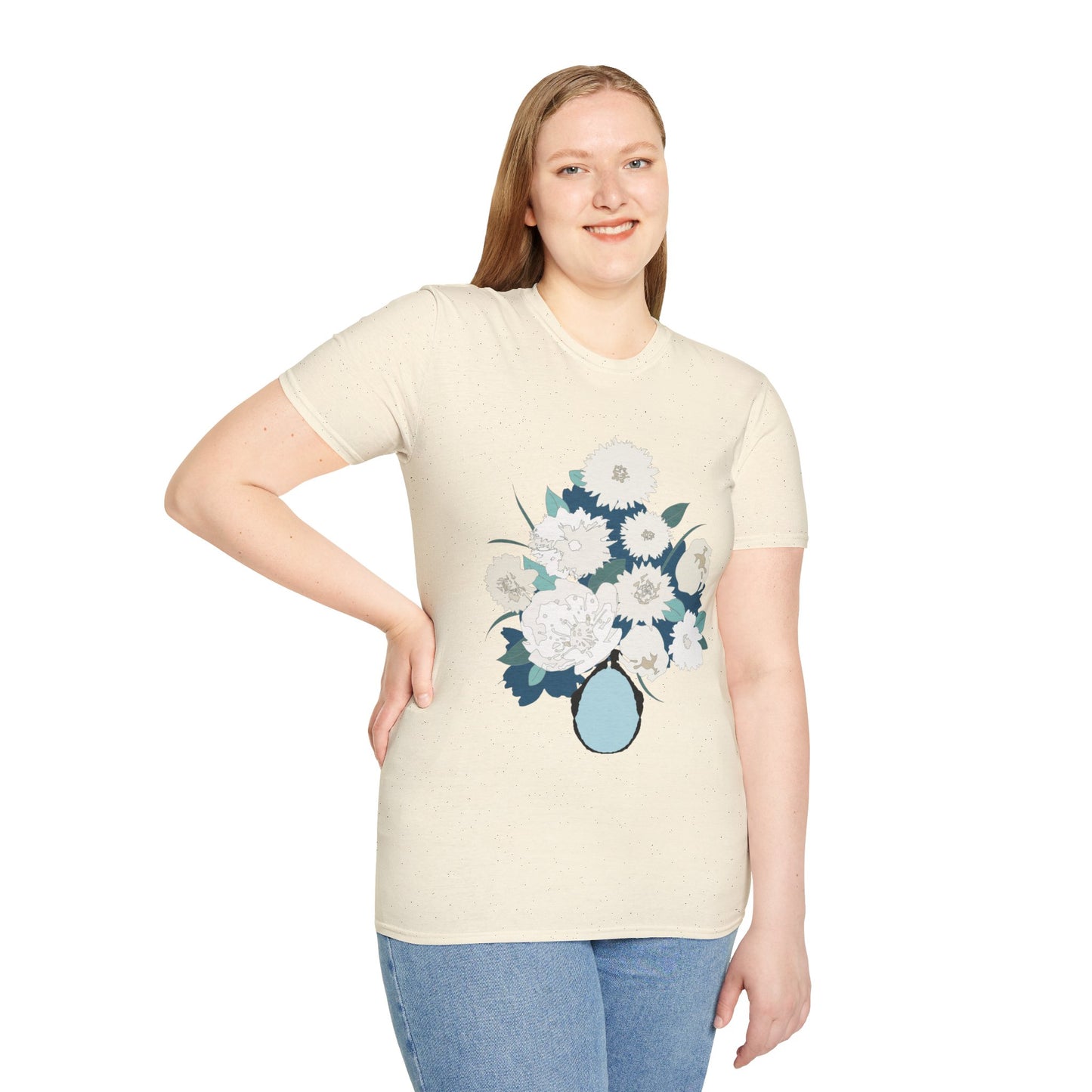 White Flowers Softstyle T-Shirt