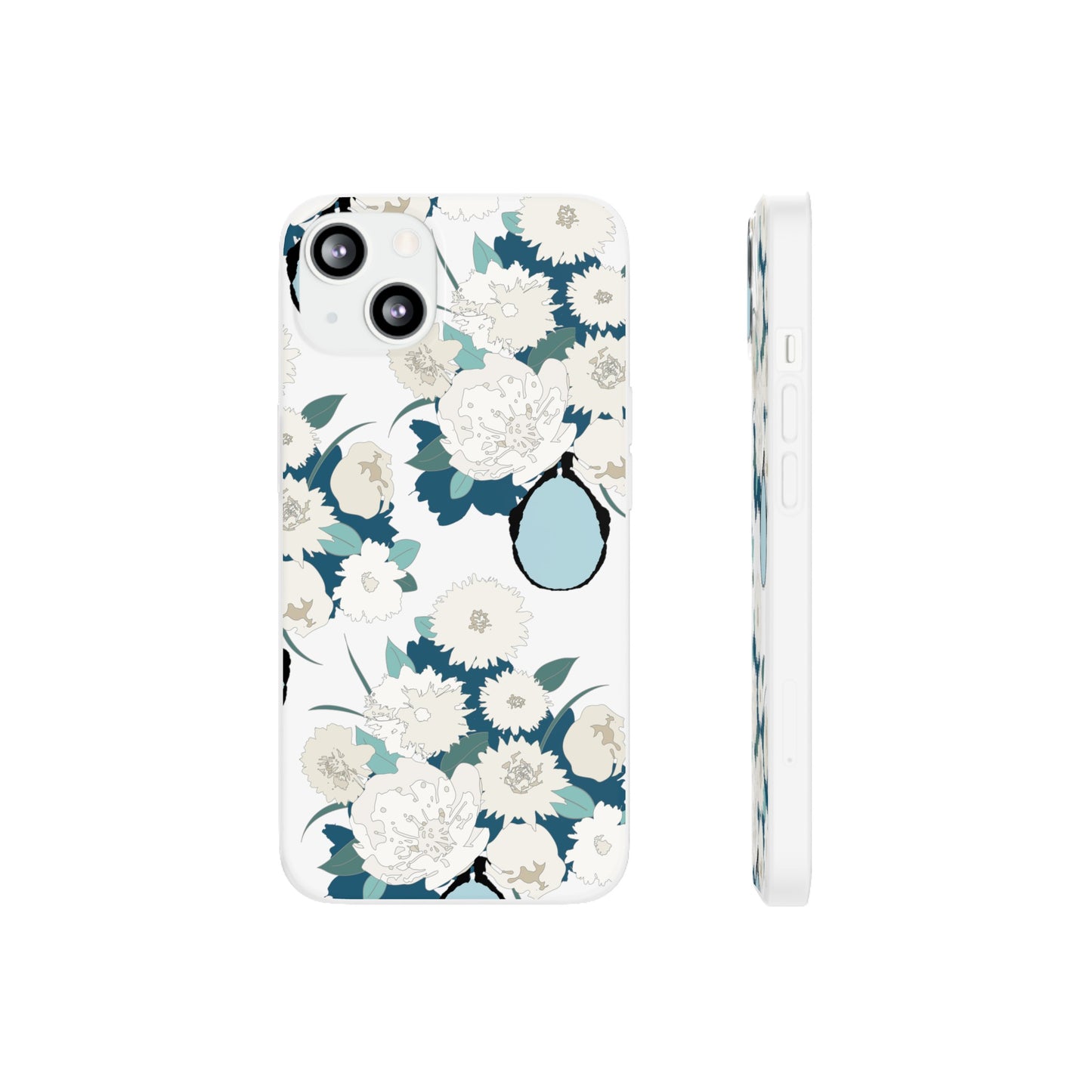 White Flowers in a Vase Flexi Cases for iPhone