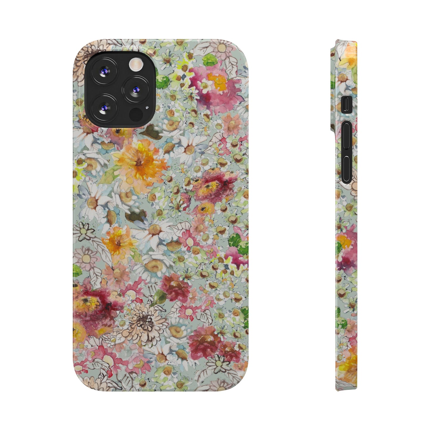 Farmhouse Floral Slim Phone Cases for iPhone