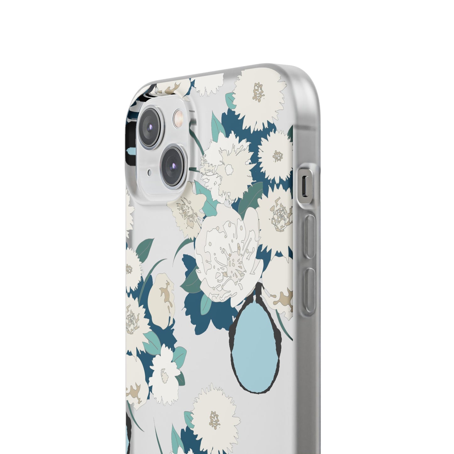 White Flowers in a Vase Flexi Cases for iPhone