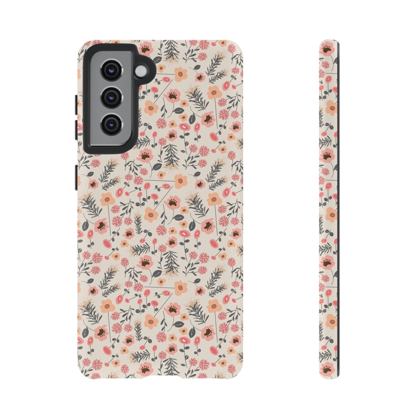 Peach and Cream Wildflowers Tough Cases for Samsung