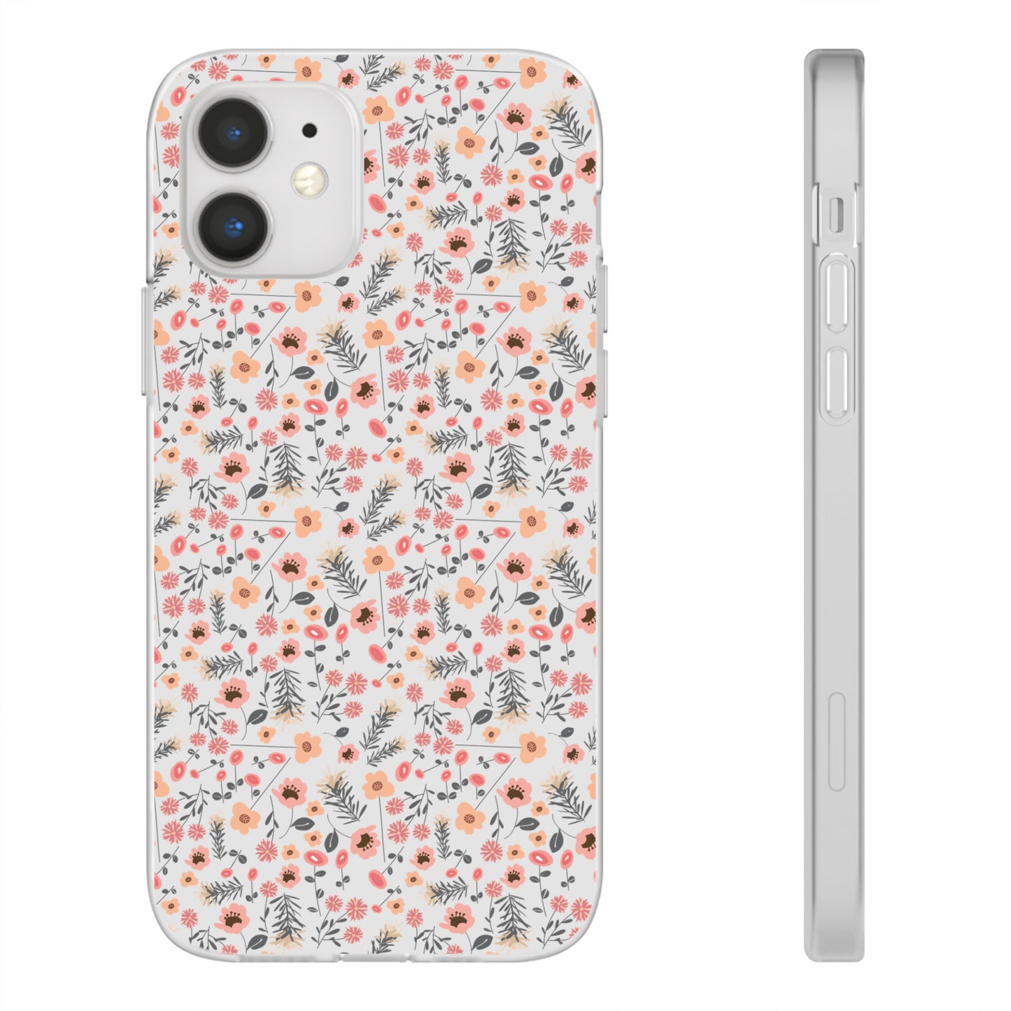 Peach Wildflowers Flexi Cases for iPhone