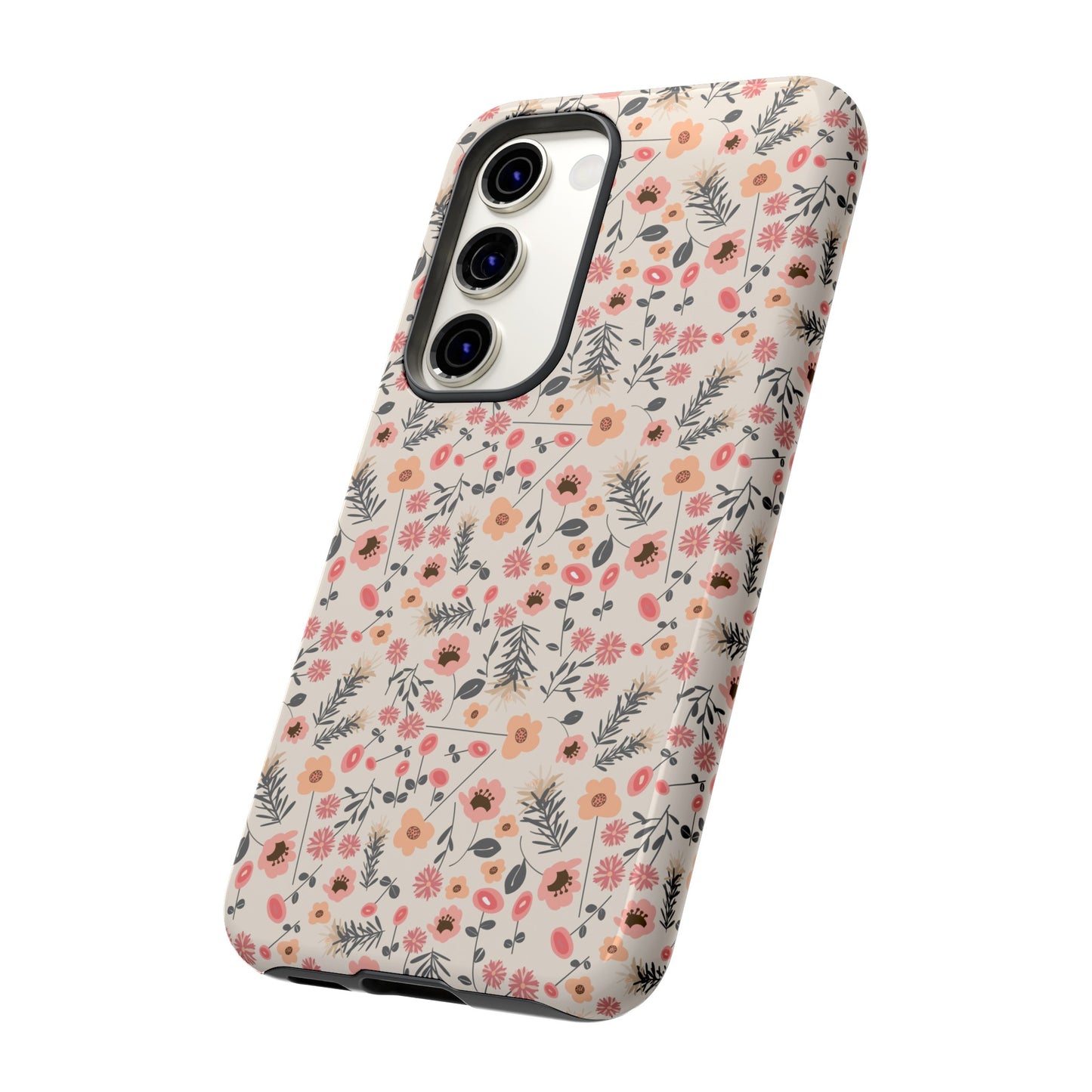 Peach and Cream Wildflowers Tough Cases for Samsung