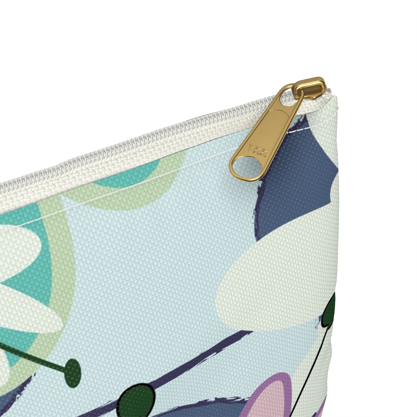 Mid Mod Floral in Blue and Green Accessory Pouch