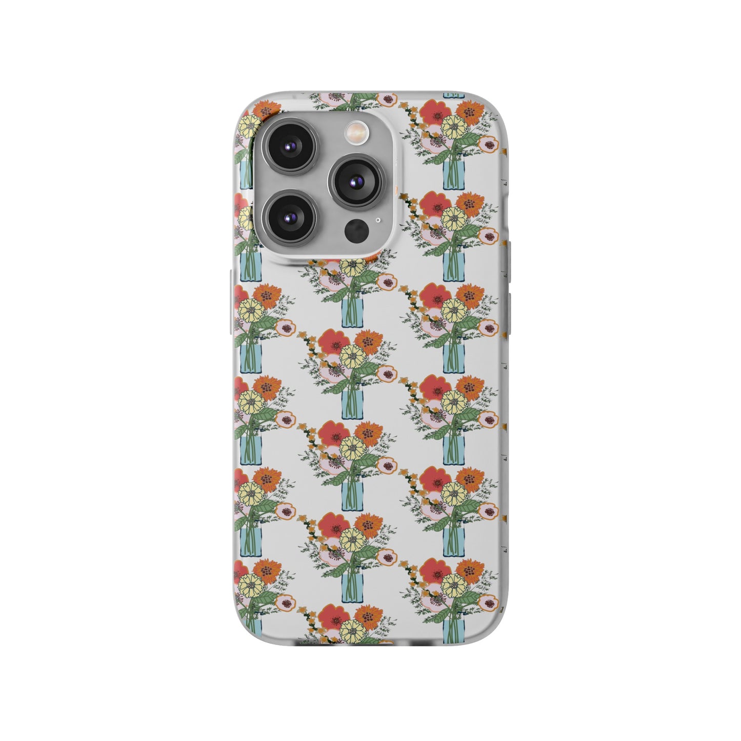 Colorful Flowers in a Vase Flexi Cases for iPhone