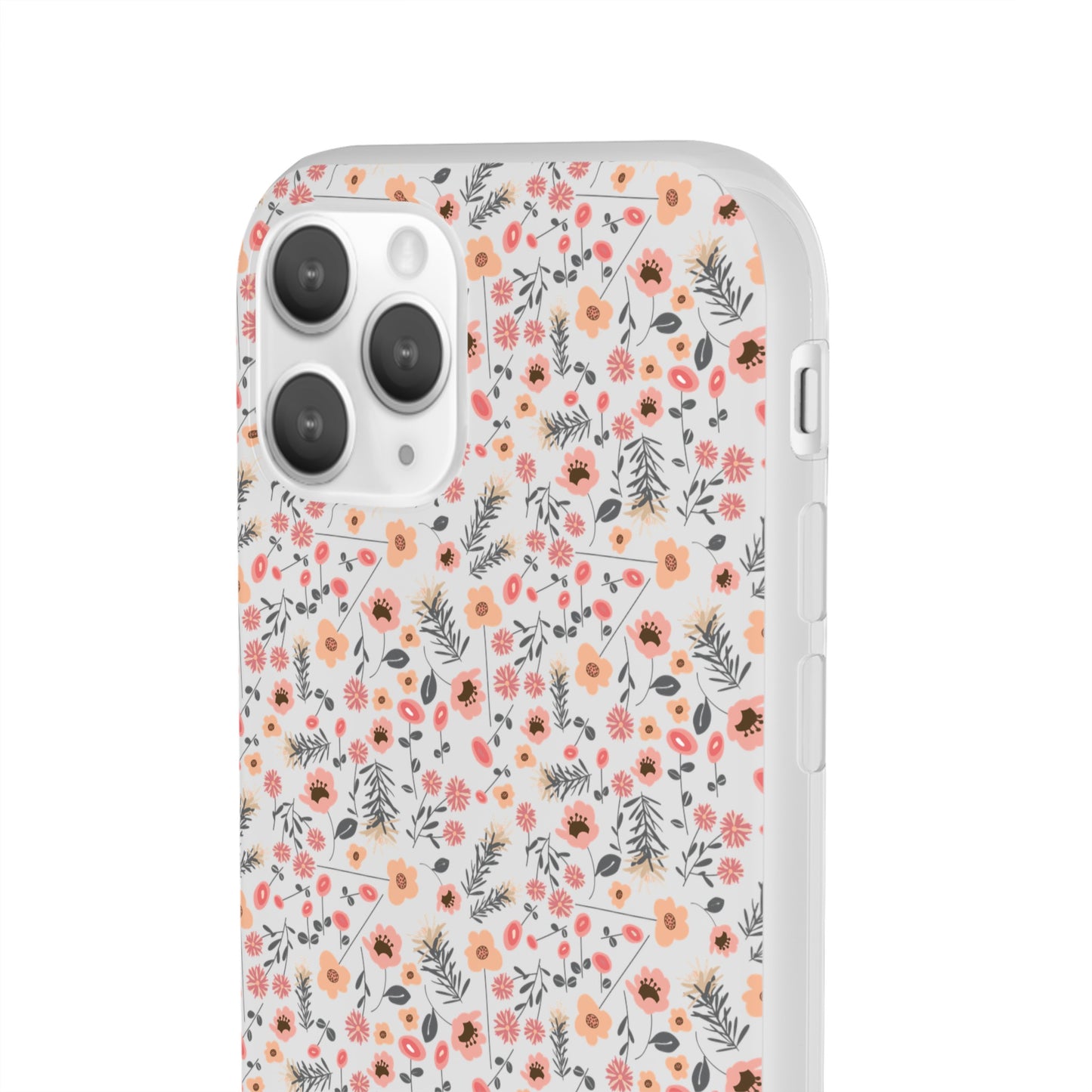 Peach Wildflowers Flexi Cases for iPhone