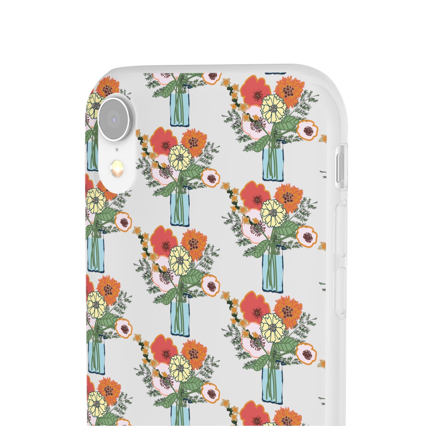 Colorful Flowers in a Vase Flexi Cases for iPhone