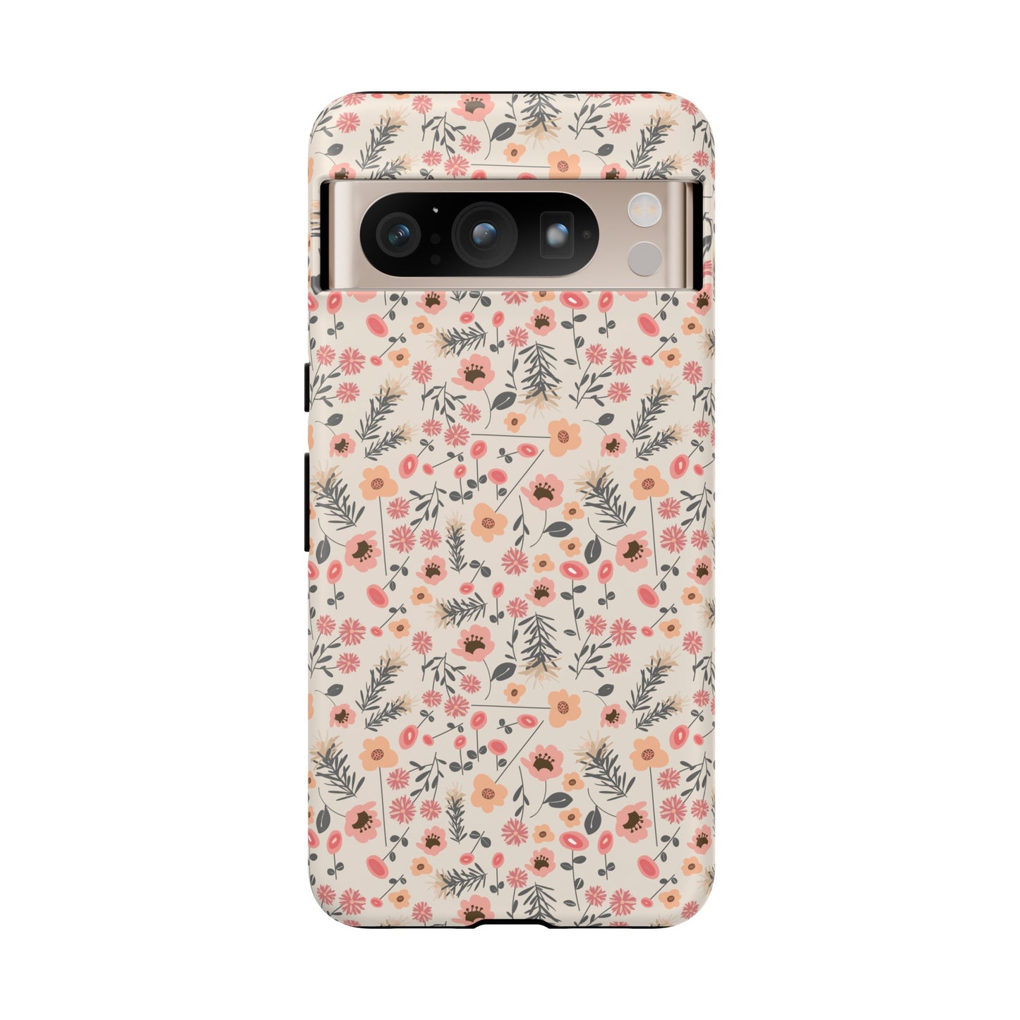 Peach and Cream Wildflowers Tough Cases for Google Pixel