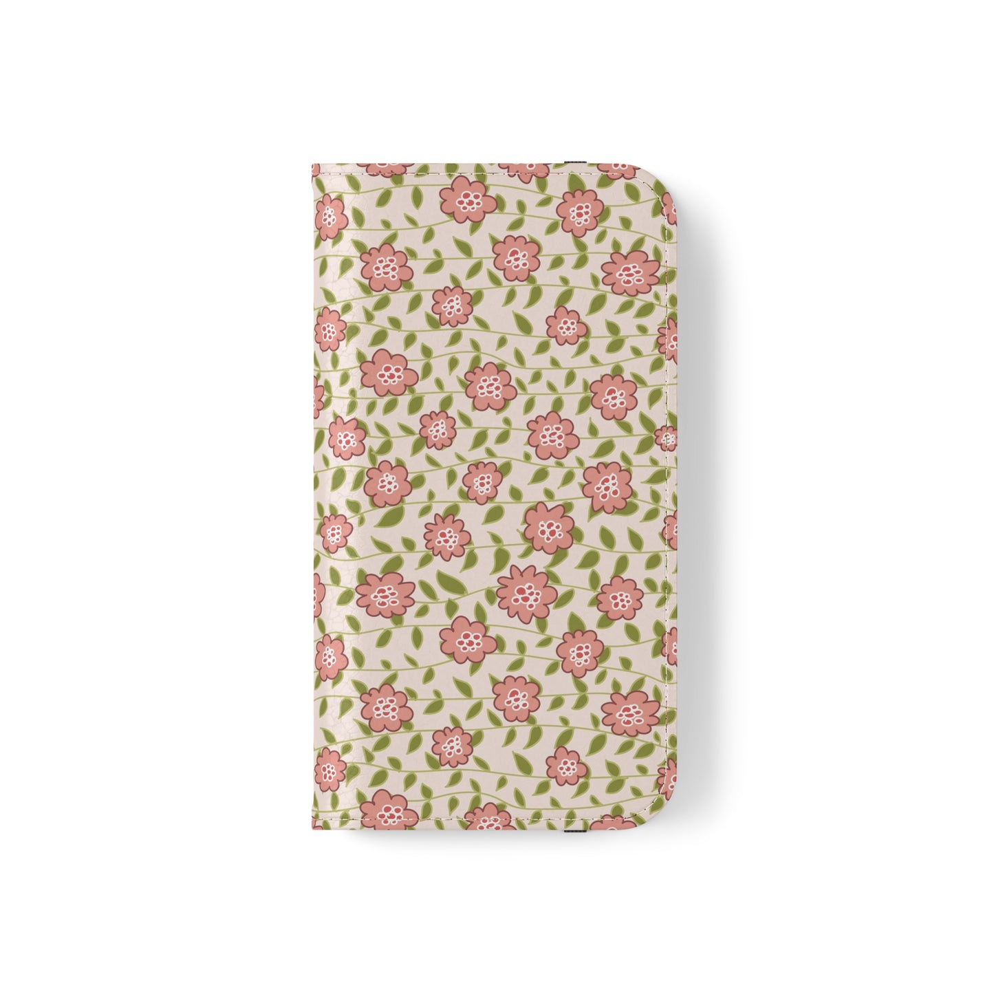 Coral Flowers on Cream Flip Cases for iPhone