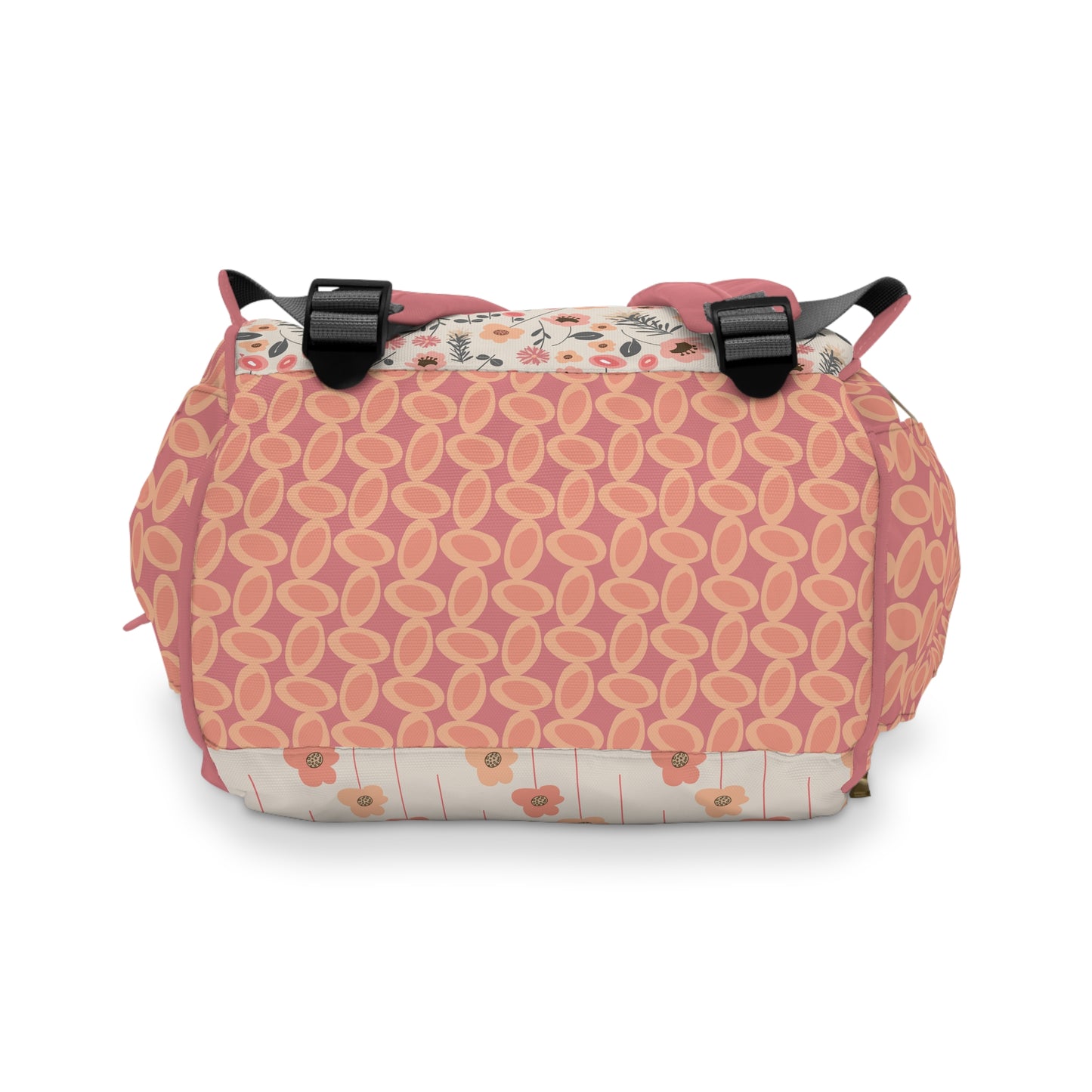 Peach and Cream Wildflowers Multifunctional Diaper Backpack