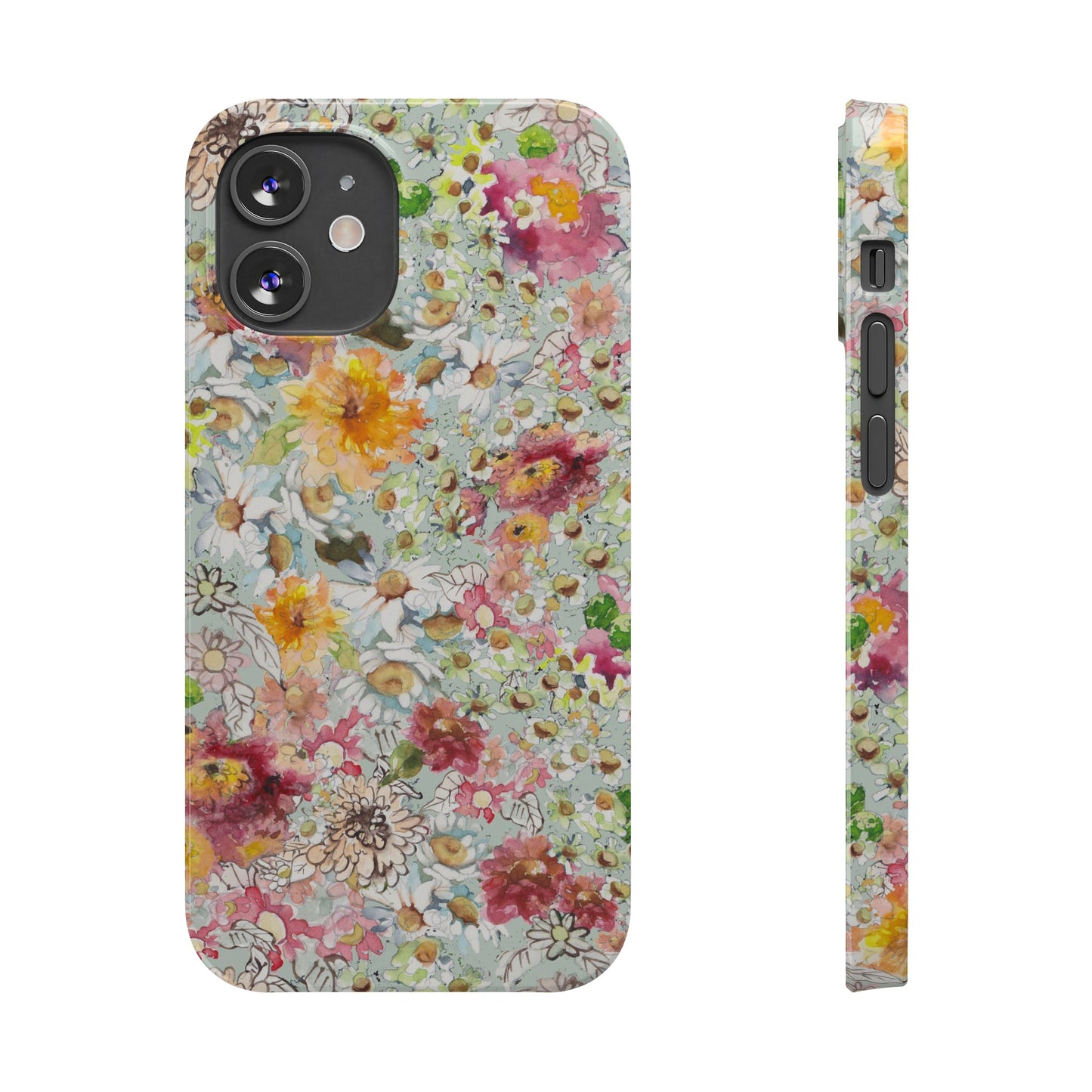 Farmhouse Floral Slim Phone Cases for iPhone