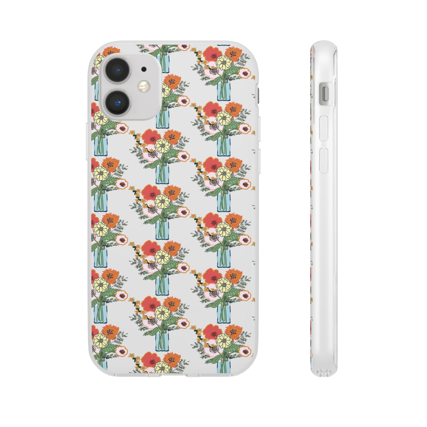 Colorful Flowers in a Vase Flexi Cases for iPhone