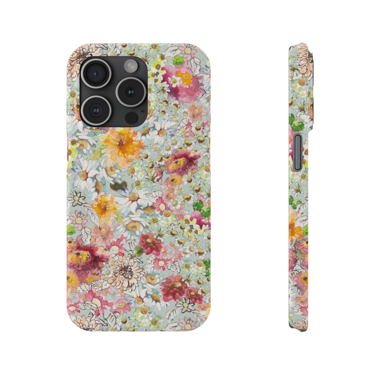 Farmhouse Floral Slim Phone Cases for iPhone