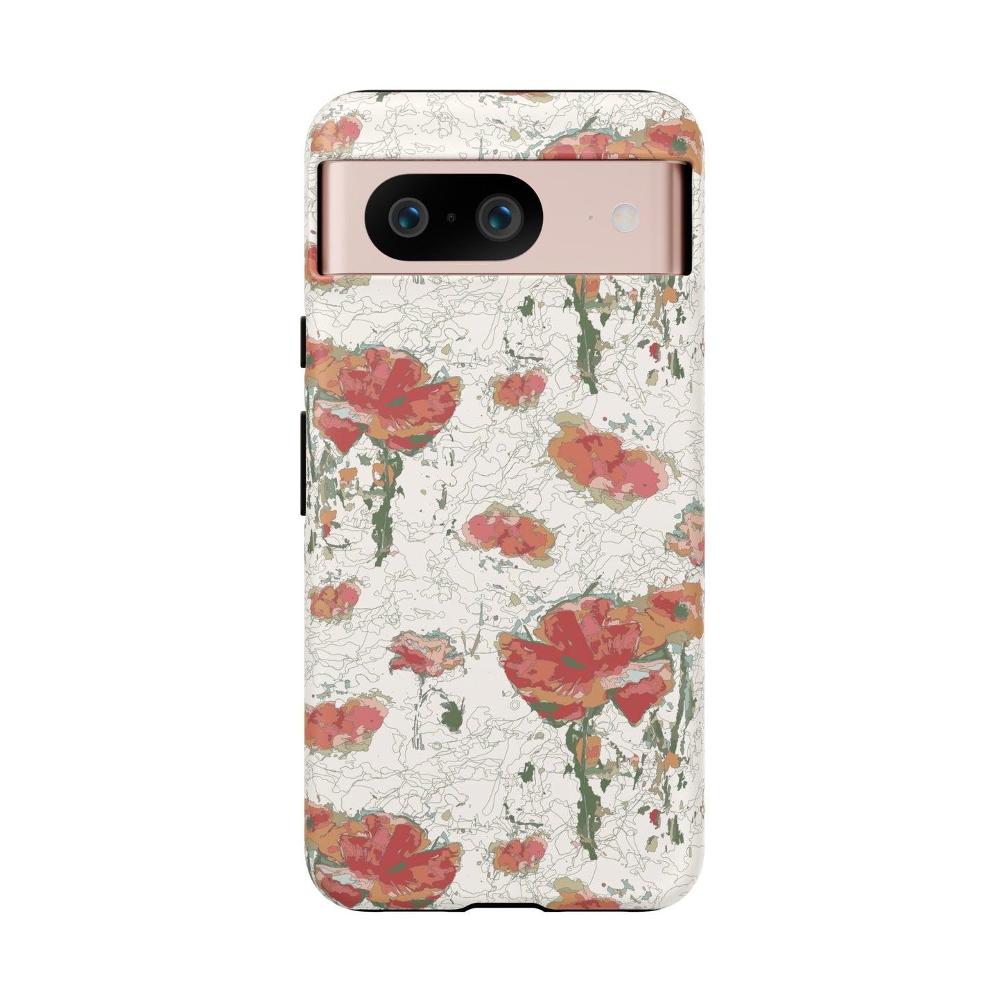 Orange Poppies Tough Cases for Google Pixel