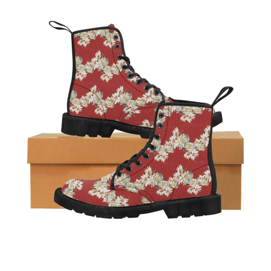 Daisies, Zig Zag Stripe Women's Canvas Boots