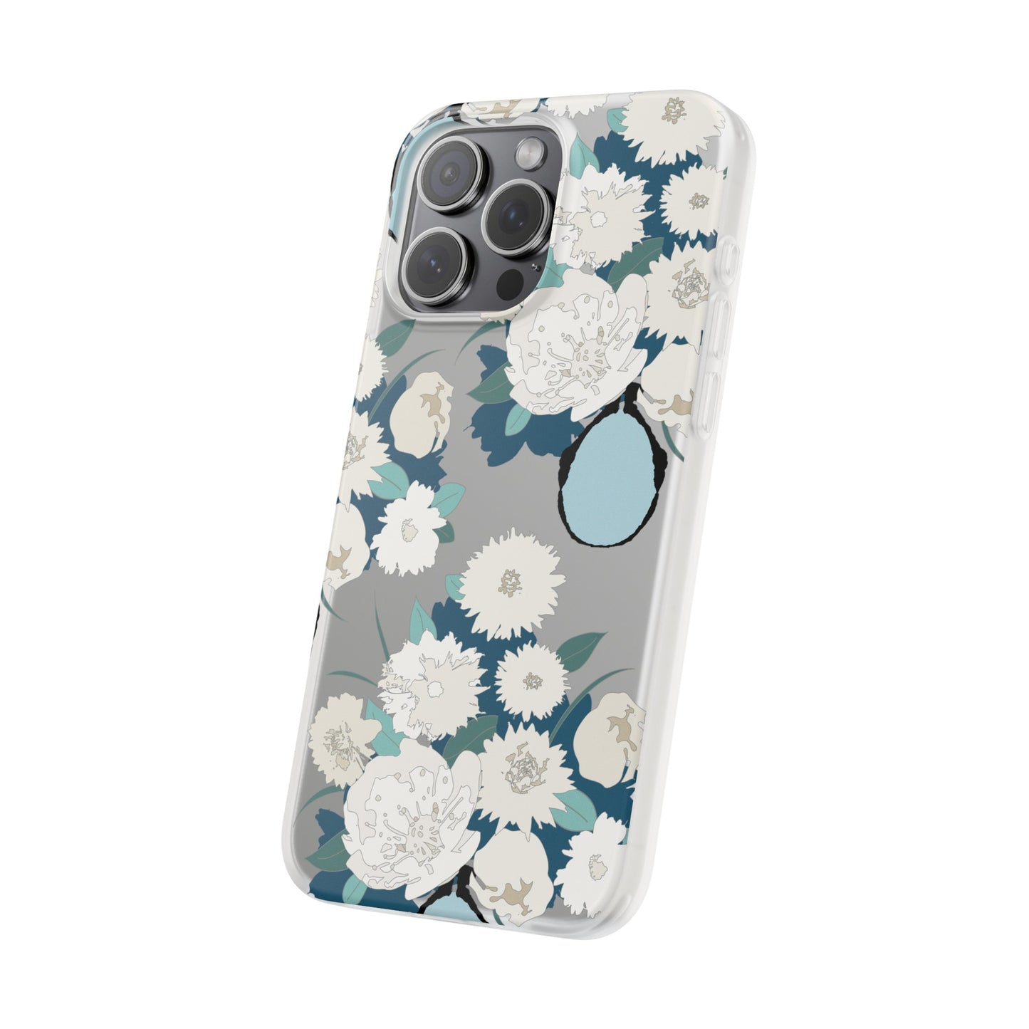 White Flowers in a Vase Flexi Cases for iPhone