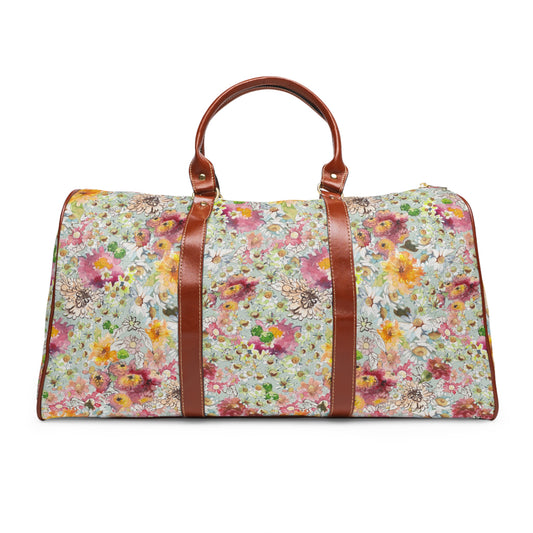 Farmhouse Floral Waterproof Travel Bag